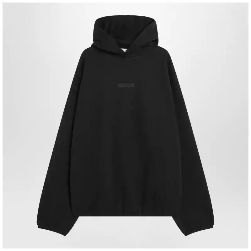 Fear of God Essentials Black brushed cotton sweatshirt