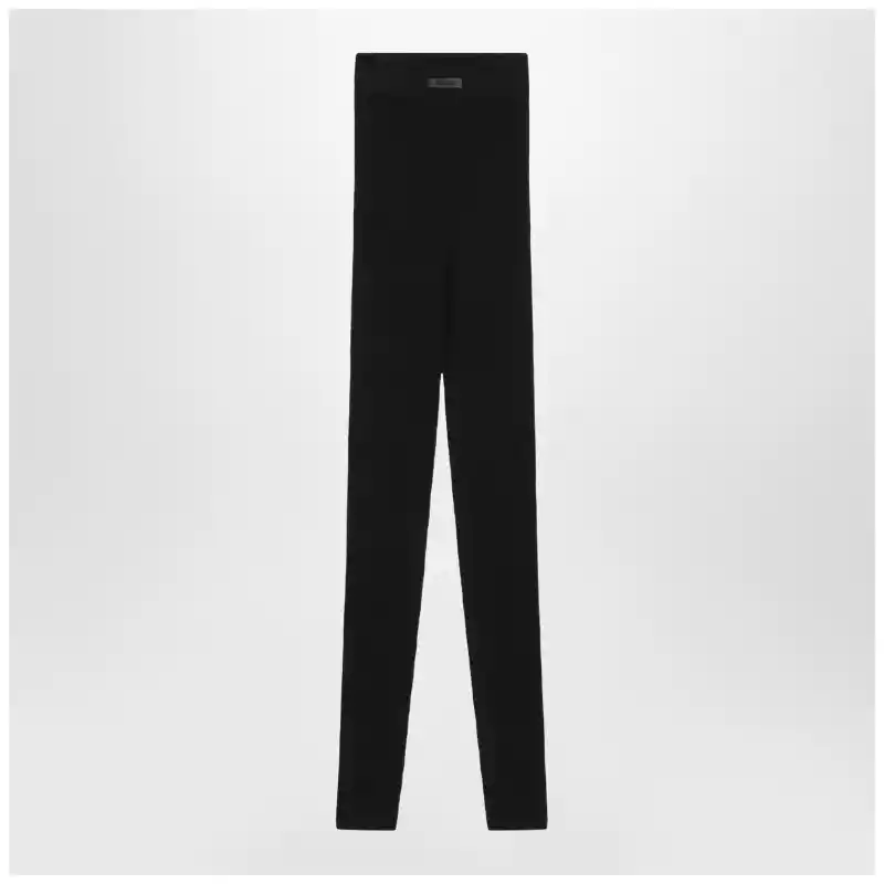 Fear of God Essentials Black leggings in stretch Waffle fabric