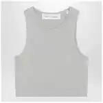 Fear of God Essentials Ribbed greige cropped top
