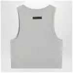 Fear of God Essentials Ribbed greige cropped top