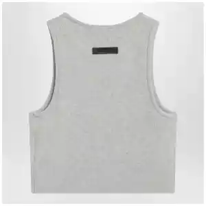 Fear of God Essentials Ribbed greige cropped top