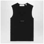 Fear of God Essentials Black tank top in stretch Waffle fabric
