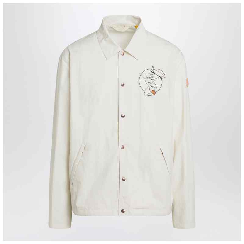 Moncler Genius White Satsuma shacket in canvas and nylon, theFeinheit