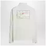 Moncler Genius White Satsuma shacket in canvas and nylon