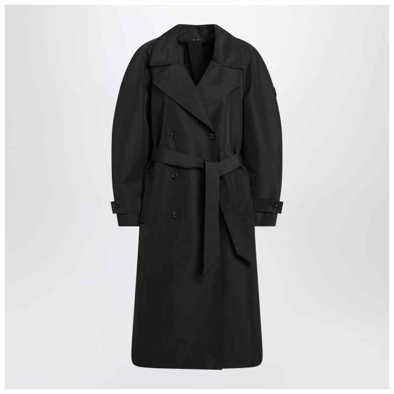 Moncler X Edward Enninful Black double-breasted trench coat with belt, theFeinheit