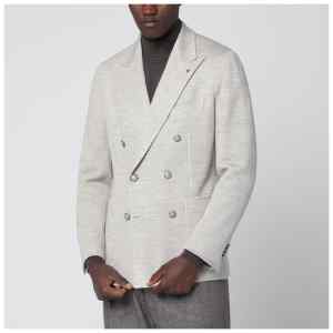 Tagliatore Beige double-breasted wool-blend jacket