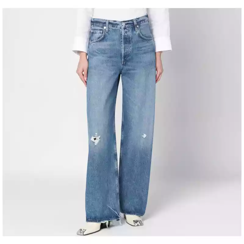2053B3025_R_CITIZ-SOLAN.a-1 Citizens of Humanity Ayla Baggy blue ripped jeans