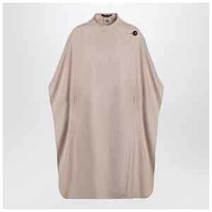the garment Beige wool-blend cape