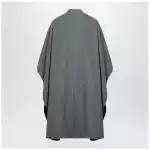 the garment Grey wool-blend cape