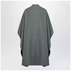 the garment Grey wool-blend cape