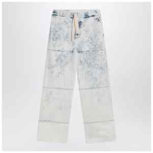 Dries Van Noten Light blue jeans with drawstring