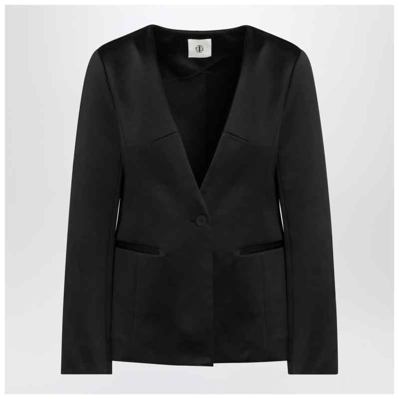 the garment Black single breasted cotton blend jacket, theFeinheit
