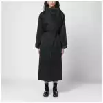 the garment Black cotton-blend Kelly trench coat