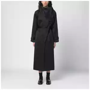 the garment Black cotton-blend Kelly trench coat