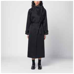 the garment Black cotton-blend Kelly trench coat