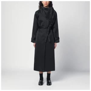 the garment Black cotton-blend Kelly trench coat