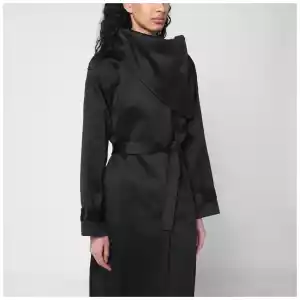 the garment Black cotton-blend Kelly trench coat