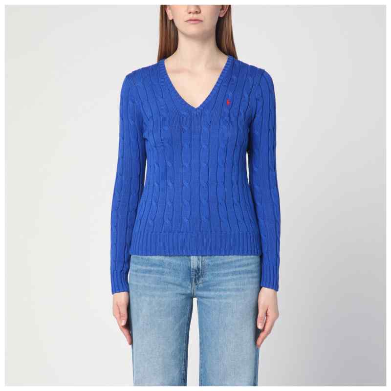 Polo Ralph Lauren Electric blue cotton cable-knit jumper Polo Ralph Lauren Electric blue cotton cable-knit jumper, theFeinheit