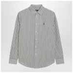 Polo Ralph Lauren Classic-fit linen shirt with olive green/white stripes
