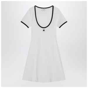 Courrèges Black/white mini dress in cotton