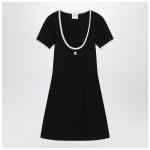 Courrèges White/black mini dress in cotton