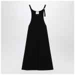 Courrèges Black ribbed mini dress