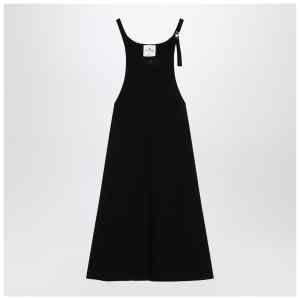 Courrèges Black ribbed mini dress