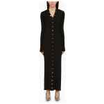 The Attico Black viscose long cardigan