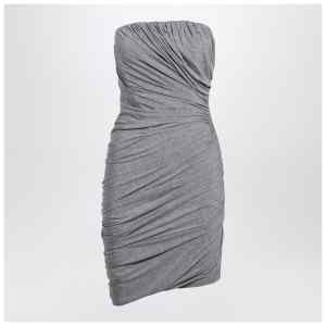 The Attico Grey draped viscose mini dress