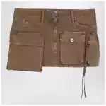 The Attico Fay khaki cargo miniskirt