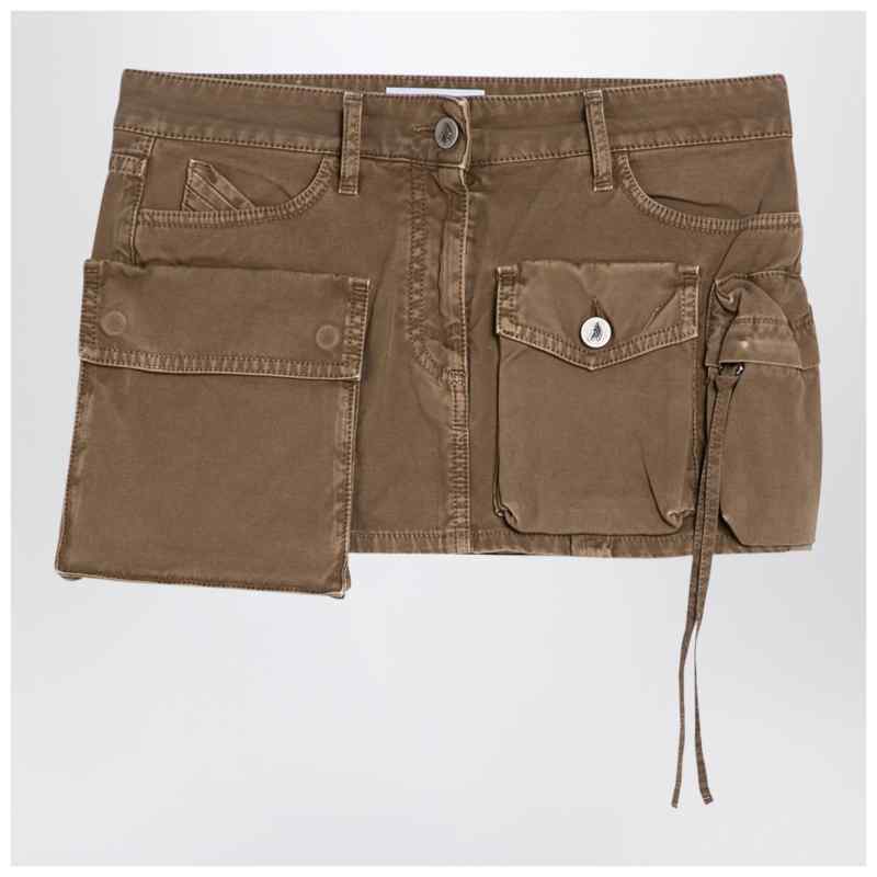 The Attico Fay khaki cargo miniskirt, theFeinheit