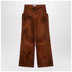 The Attico Brown shaded baggy jeans
