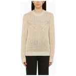 ISABEL MARANT Recycled polyester ecru crew-neck jumper