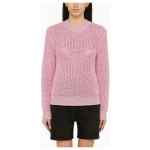 ISABEL MARANT Recycled polyester pink crew-neck jumper
