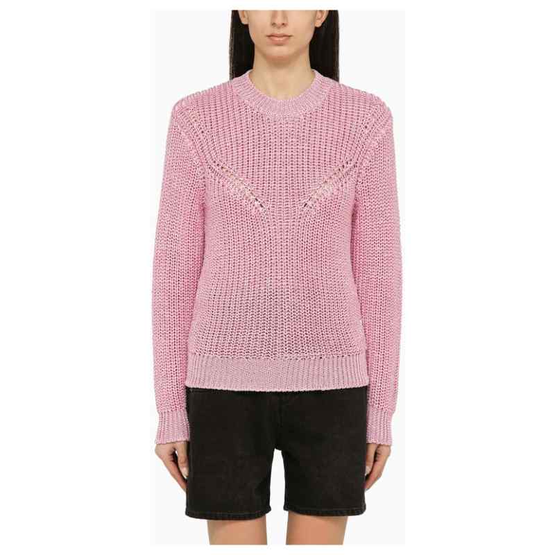 ISABEL MARANT Recycled polyester pink crew-neck jumper ISABEL MARANT Recycled polyester pink crew-neck jumper, theFeinheit