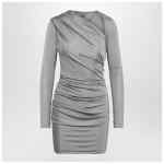 The Attico Draped grey mini dress