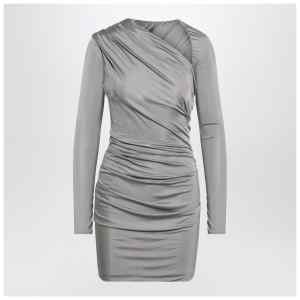 The Attico Draped grey mini dress