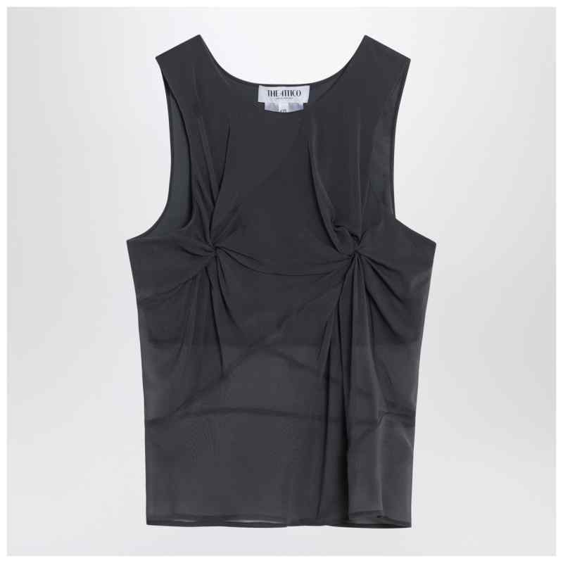 The Attico Gray silk tank top, theFeinheit