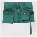 The Attico Fay green cargo miniskirt