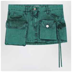 The Attico Fay green cargo miniskirt