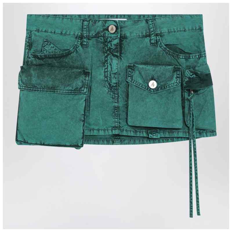 The Attico Fay green cargo miniskirt, theFeinheit
