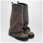 The Attico Robin taupe suede Combat boots