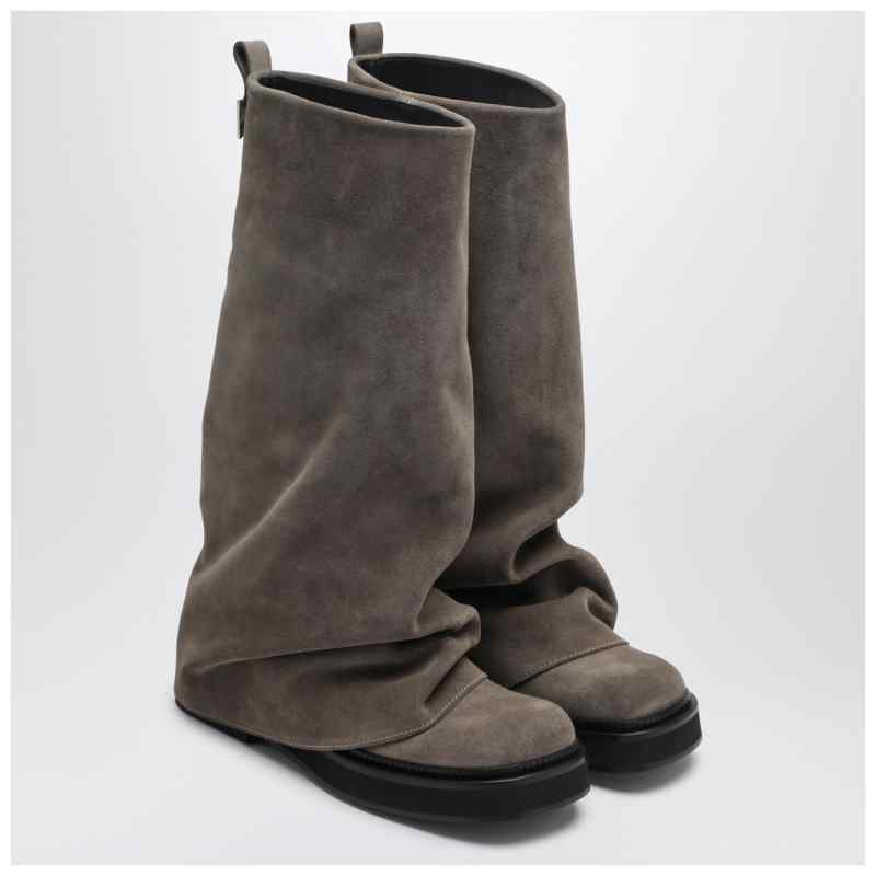 The Attico Robin taupe suede Combat boots, theFeinheit