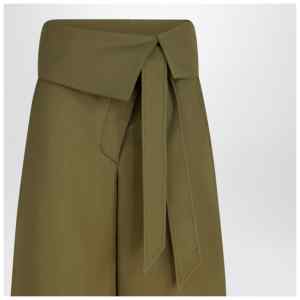 The Attico Military green wool gabardine trousers
