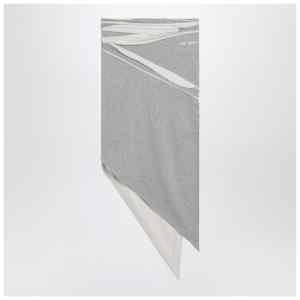 The Attico Asymmetric grey mélange cotton skirt