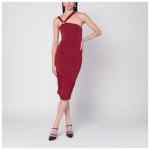 ISABEL MARANT One-shoulder Ethel dress in light burgundy