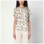 ISABEL MARANT Ecru/black blouse in silk