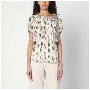ISABEL MARANT Ecru/black blouse in silk
