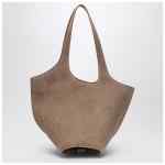 The Attico Tobacco-coloured suede La Scoop medium bag