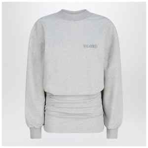 The Attico Grey mélange mini dress in cotton blend